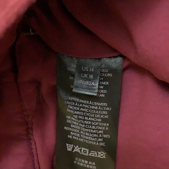 Free People Nightfall Vegan Suede Paper Bag Crop Pants Queen Pomegranate Sz 14 - Picture 10 of 14